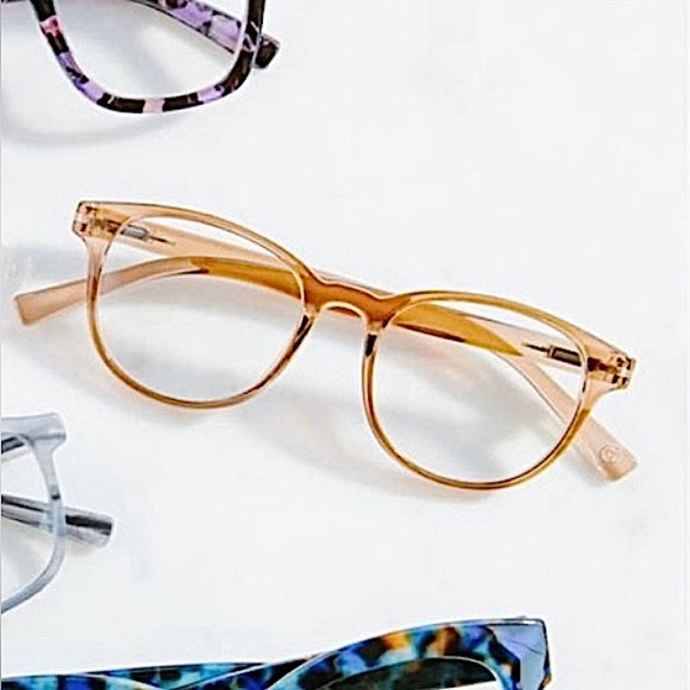 Peepers Orion Amber Readers Blue Light Blocking Reading Glasses 2.50 • NEW •